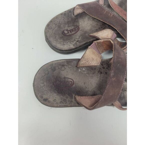 COPY - Leather Chacos Slip on Thong Sandals Womens Size 9 - Picture 6 of 10